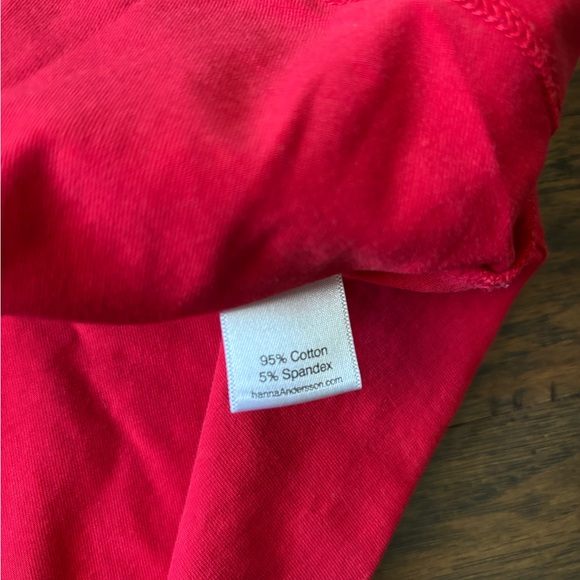 Hanna Andersson Long Sleeve Red with Gold Dots - Picture 5 of 5